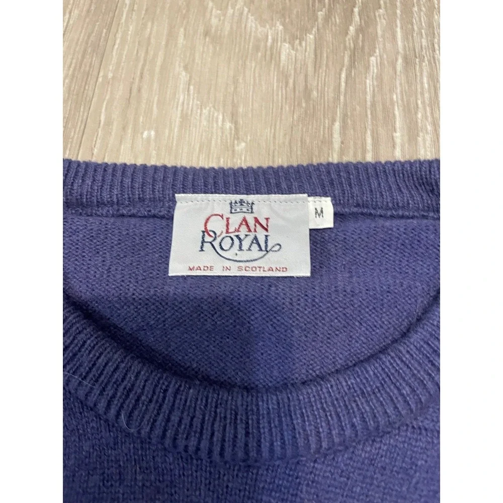 Vintage Scotland 100% Wool Clan Royal St.Andrews Mens Medium Sweater